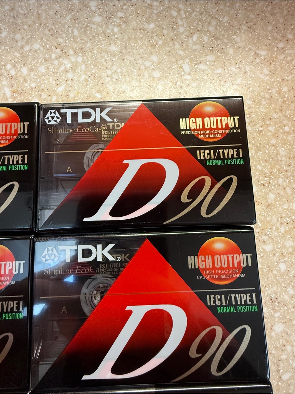 TDK D90 High Output Cassette Tapes Lot of 8 Red & Black - Picture 4 of 9